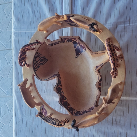 Other - Handcrafted Animal Salad Bowl from Kenya